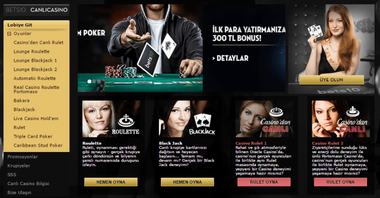 Bets10 Mobil Canlı Casino Tanıtımı