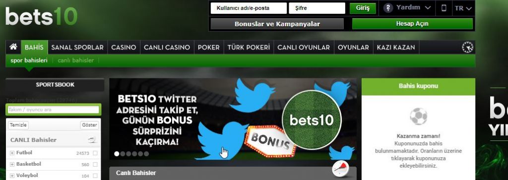 Bets10 Twitter ve Süprizleri